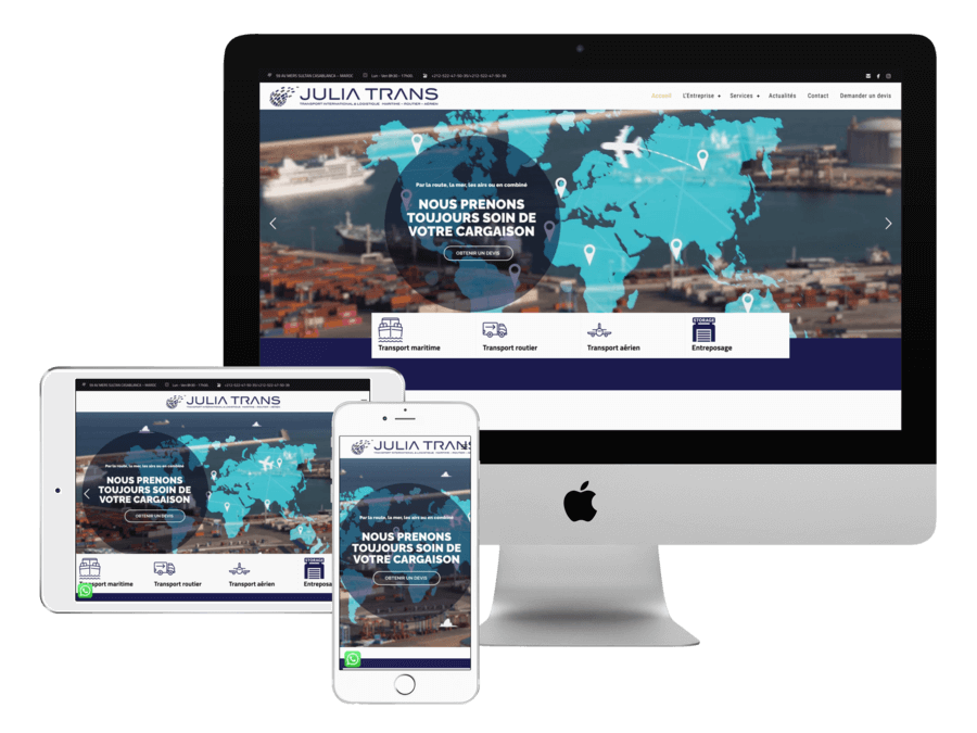 Site web Julia Transport